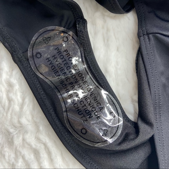 NEW Black White Mesh One Piece Swimsuit Small - Picture 11 of 12